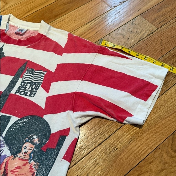 VTG 90s See You at The Pole American Flag Patriotic T Shirt Single Stitch Sz XL - Picture 12 of 14